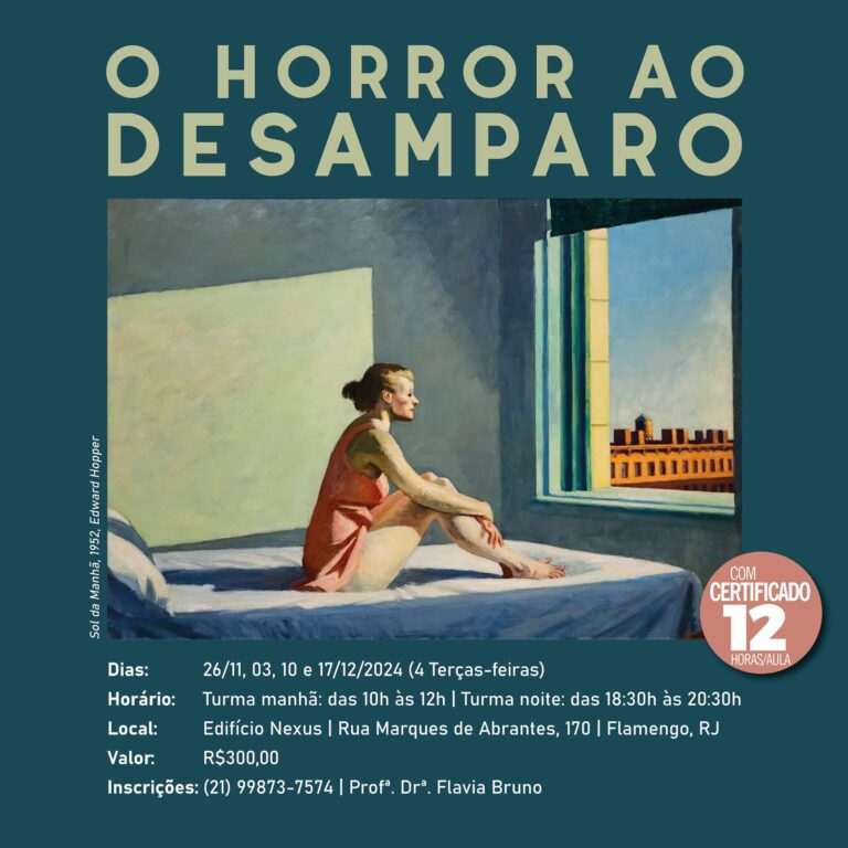 O Horror ao Desamparo – Curso com Flavia Bruno