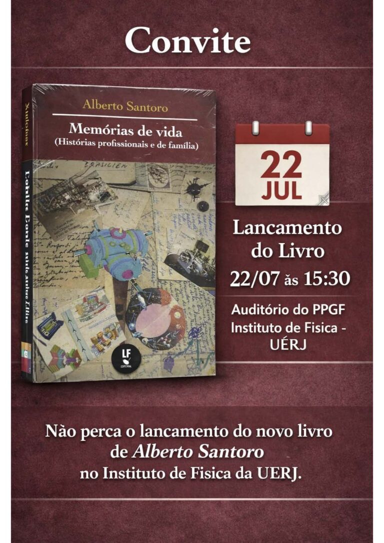 Convite: Lançamento do Livro de Alberto Santoro